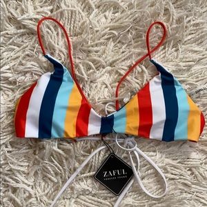 Striped bikini top
